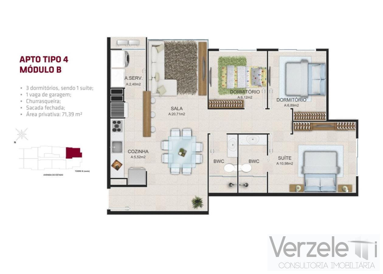 Apartamento, 3 quartos, 76 m² - Foto 39