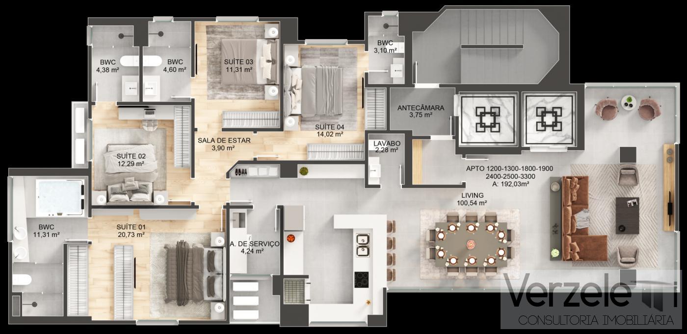 Apartamento, 4 quartos, 192 m² - Foto 23