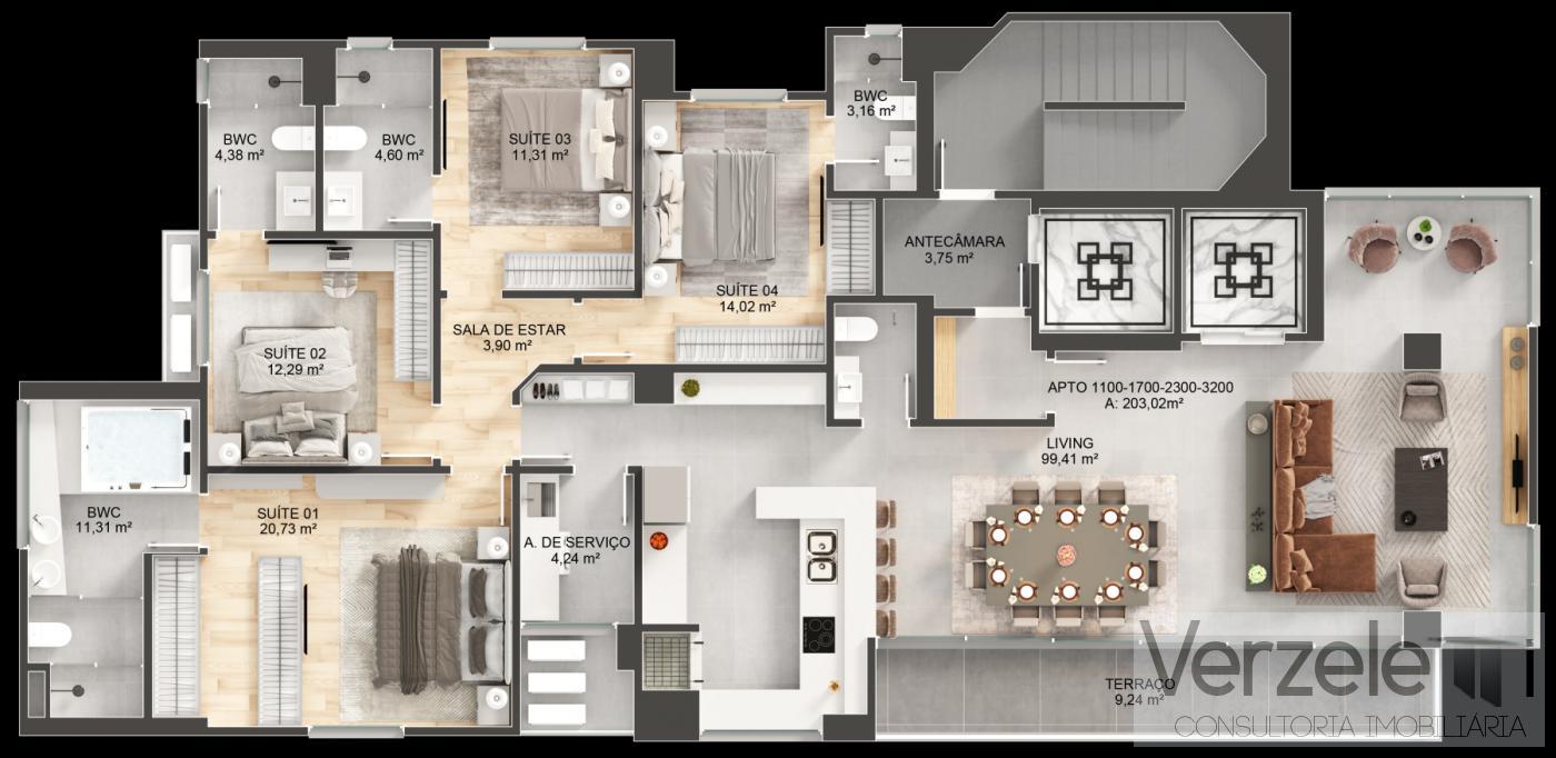 Apartamento, 4 quartos, 192 m² - Foto 22