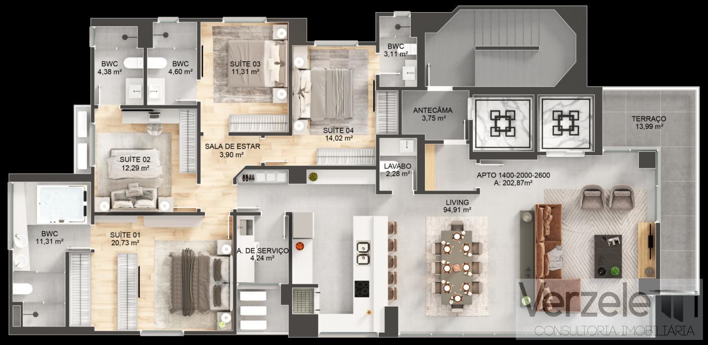 Apartamento, 4 quartos, 192 m² - Foto 24