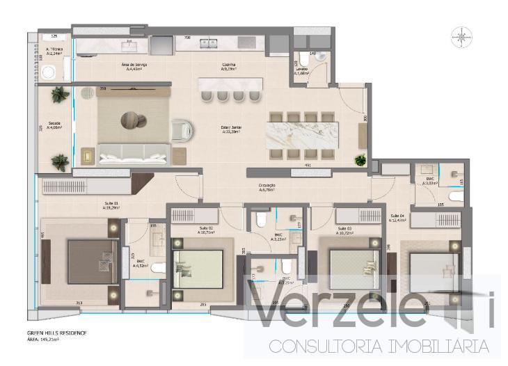 Apartamento, 4 quartos, 145 m² - Foto 4