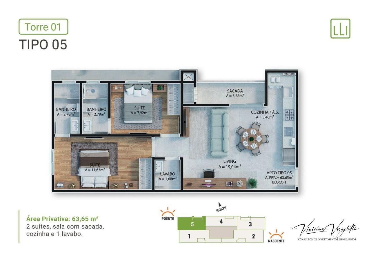 Apartamento, 2 quartos, 69 m² - Foto 12
