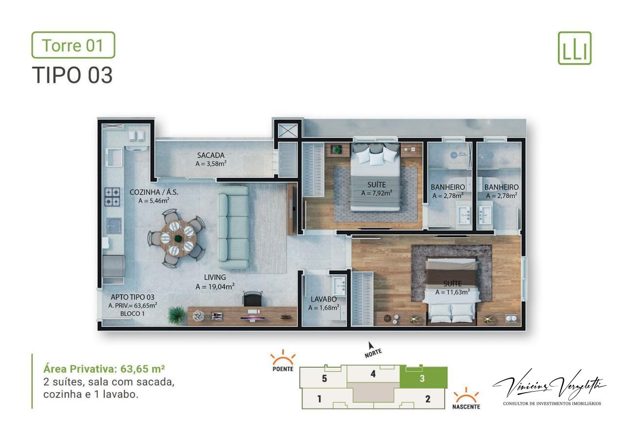 Apartamento, 2 quartos, 69 m² - Foto 17