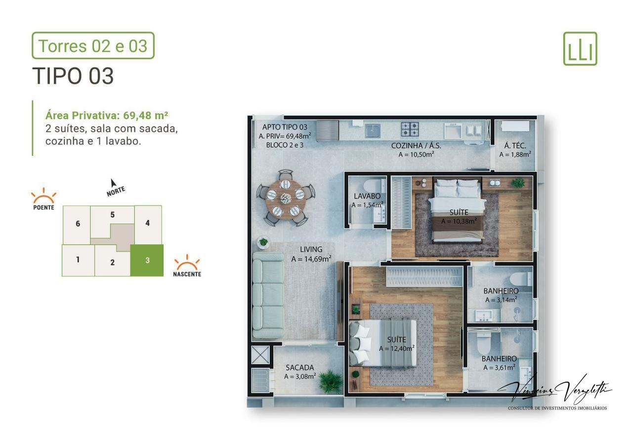 Apartamento, 2 quartos, 69 m² - Foto 18