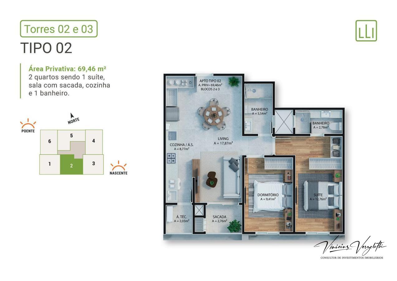 Apartamento, 2 quartos, 69 m² - Foto 16