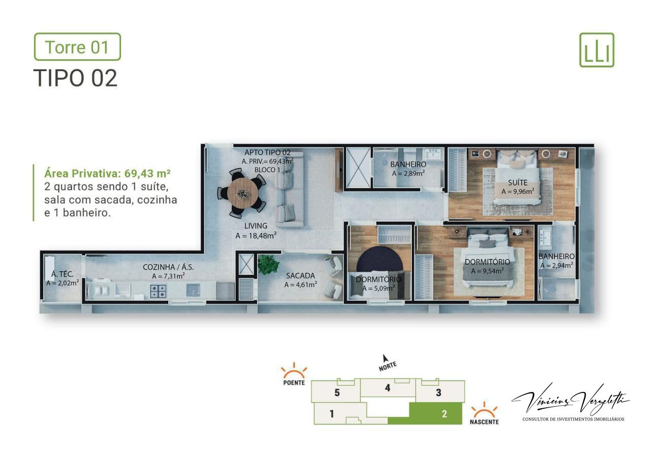 Apartamento, 2 quartos, 69 m² - Foto 15
