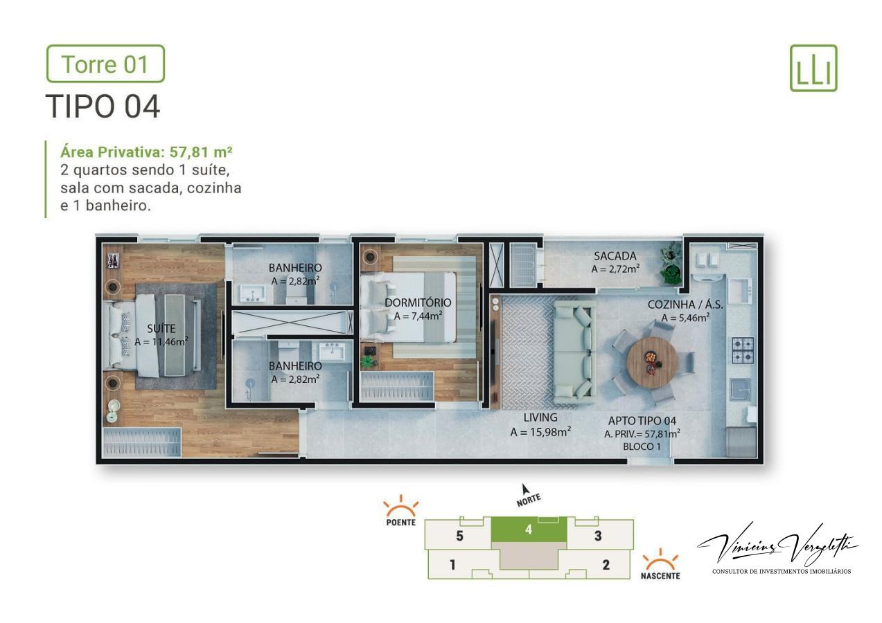Apartamento, 2 quartos, 69 m² - Foto 14