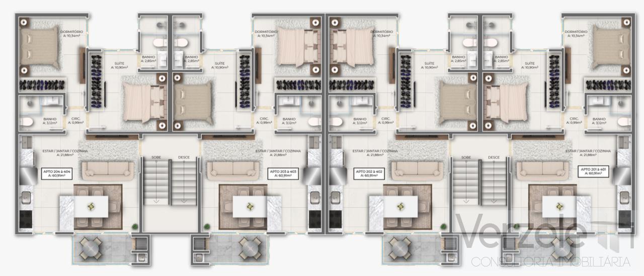 Apartamento, 2 quartos, 61 m² - Foto 5
