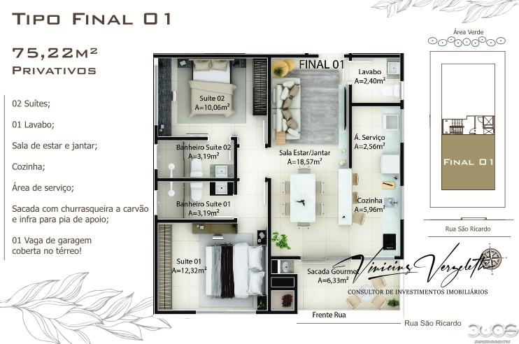 Apartamento, 2 quartos, 75 m² - Foto 13