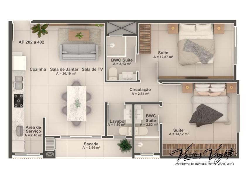 Apartamento, 2 quartos, 72 m² - Foto 12