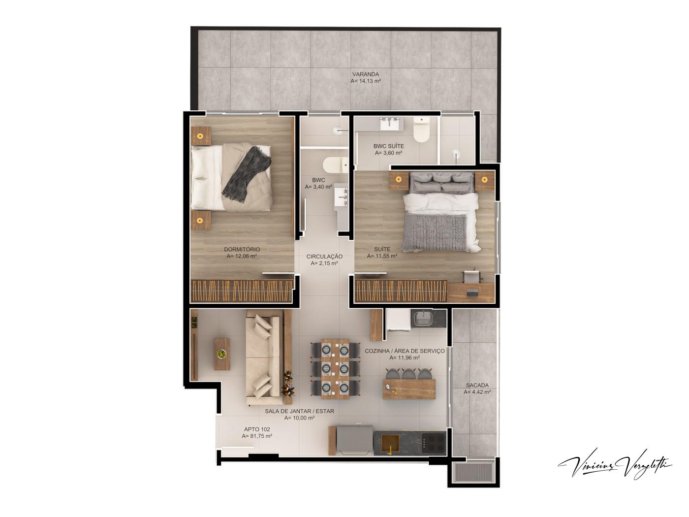 Apartamento, 2 quartos, 55 m² - Foto 12