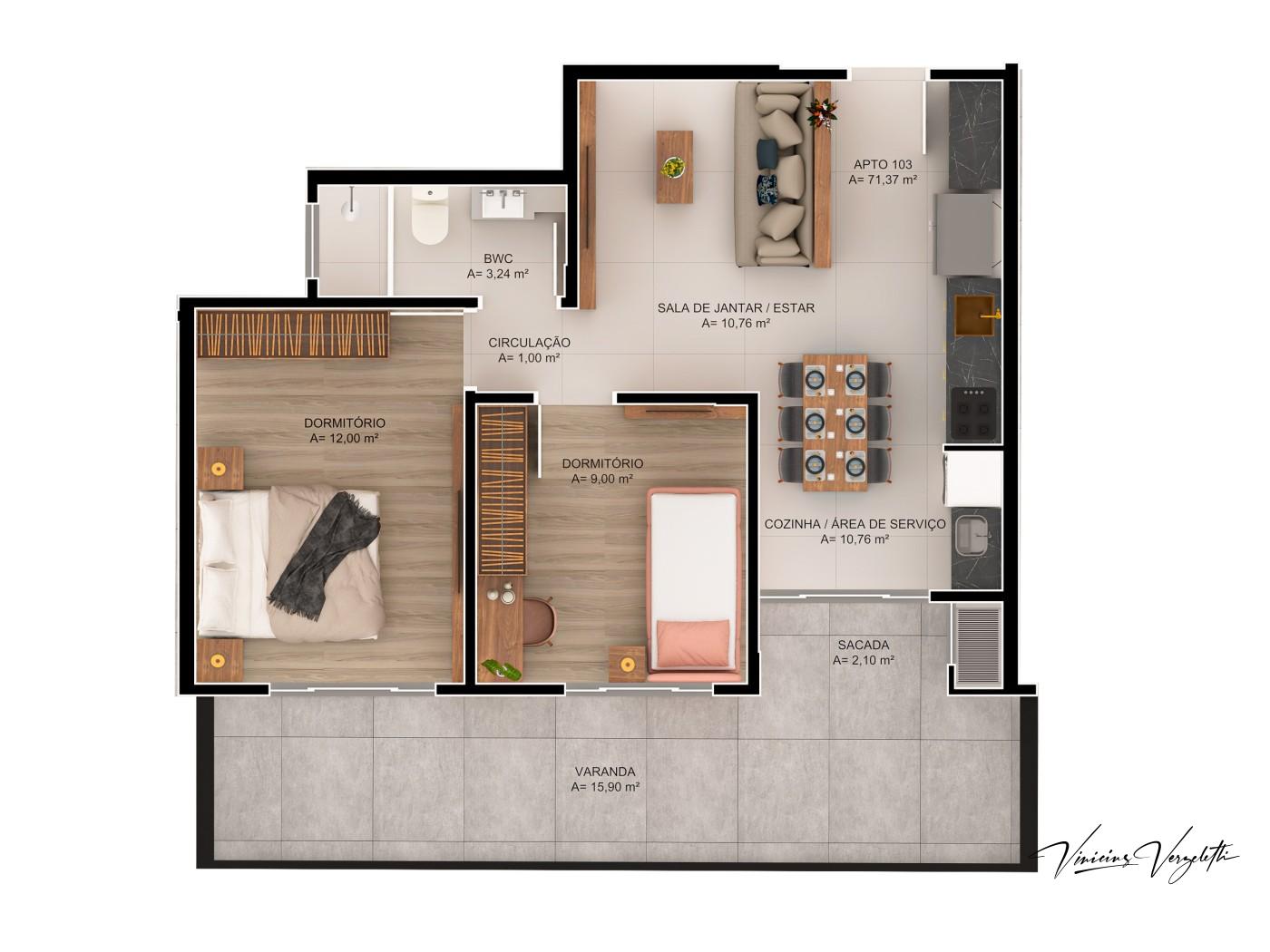 Apartamento, 2 quartos, 55 m² - Foto 13