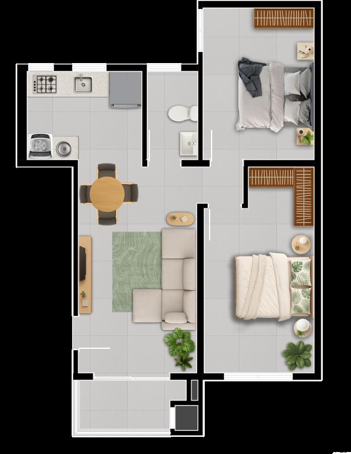 Apartamento, 2 quartos, 55 m² - Foto 8